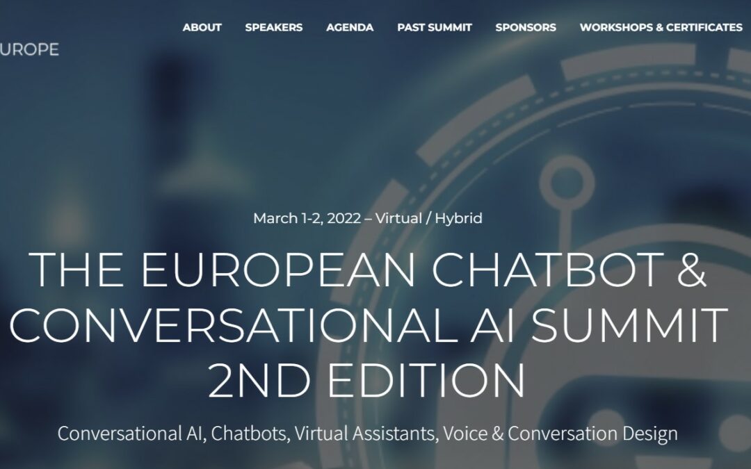 THE EUROPEAN CHATBOT & CONVERSATIONAL AI SUMMIT 2ND EDITION